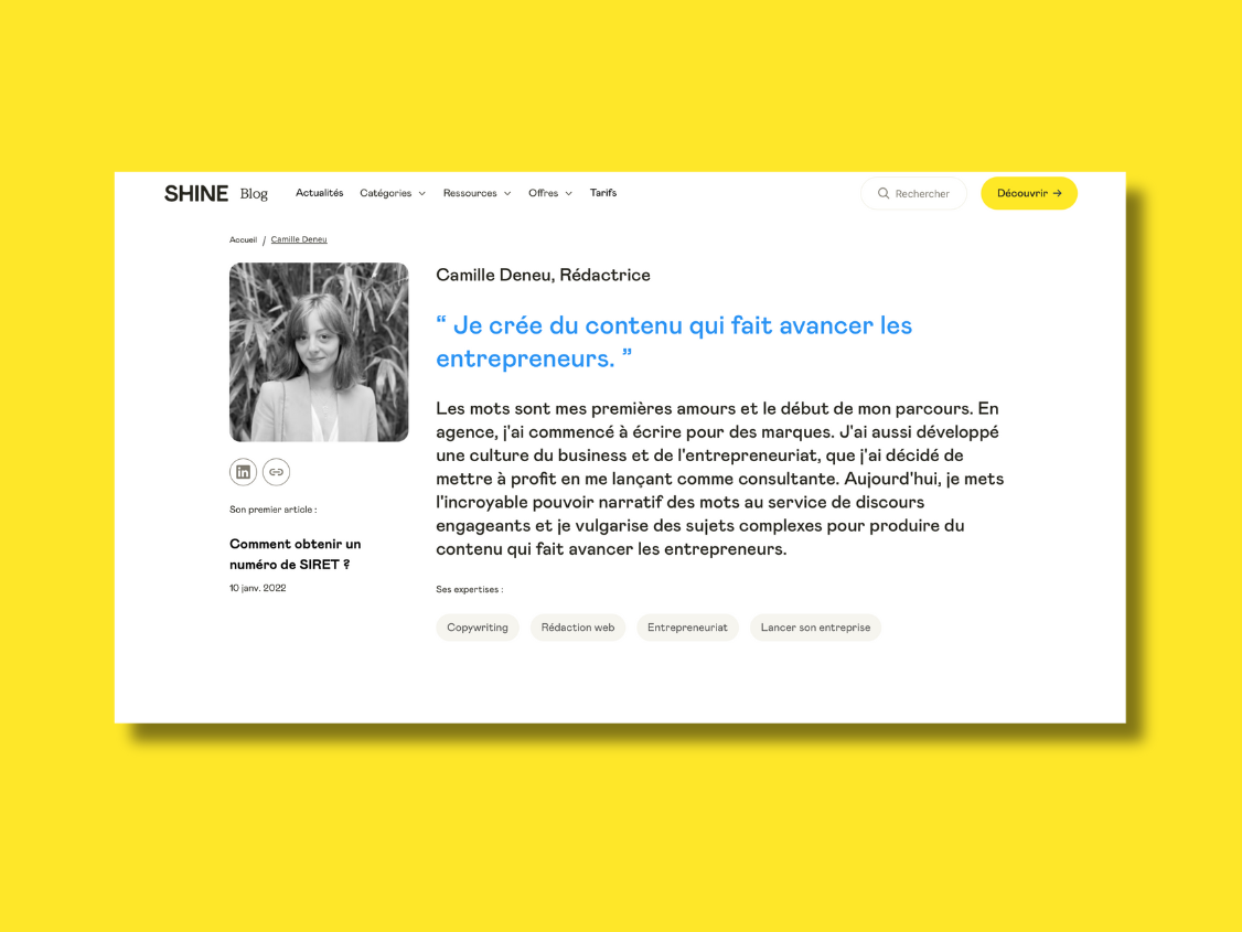 Articles de blog Shine